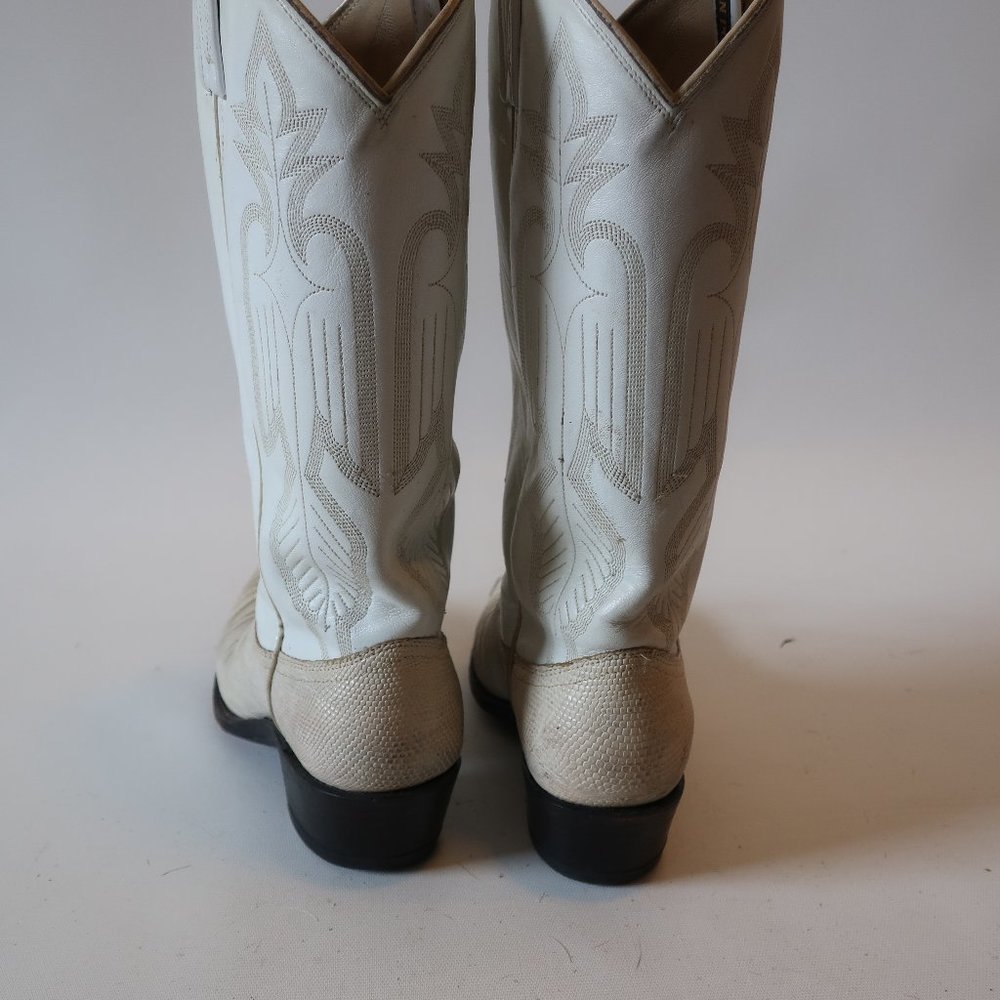 Dan Post White Heeled Boots - Picture 5 of 8
